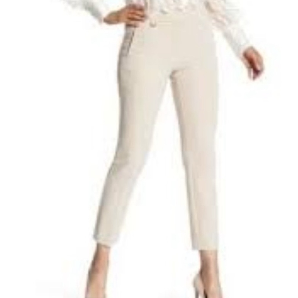 Adrianna Papell Bi-Stretch Kate Fit Ankle Pants, Blush slim tailored silhouette